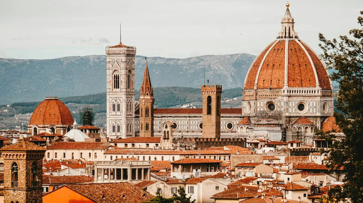 Florence Cathedral above the city rooftops